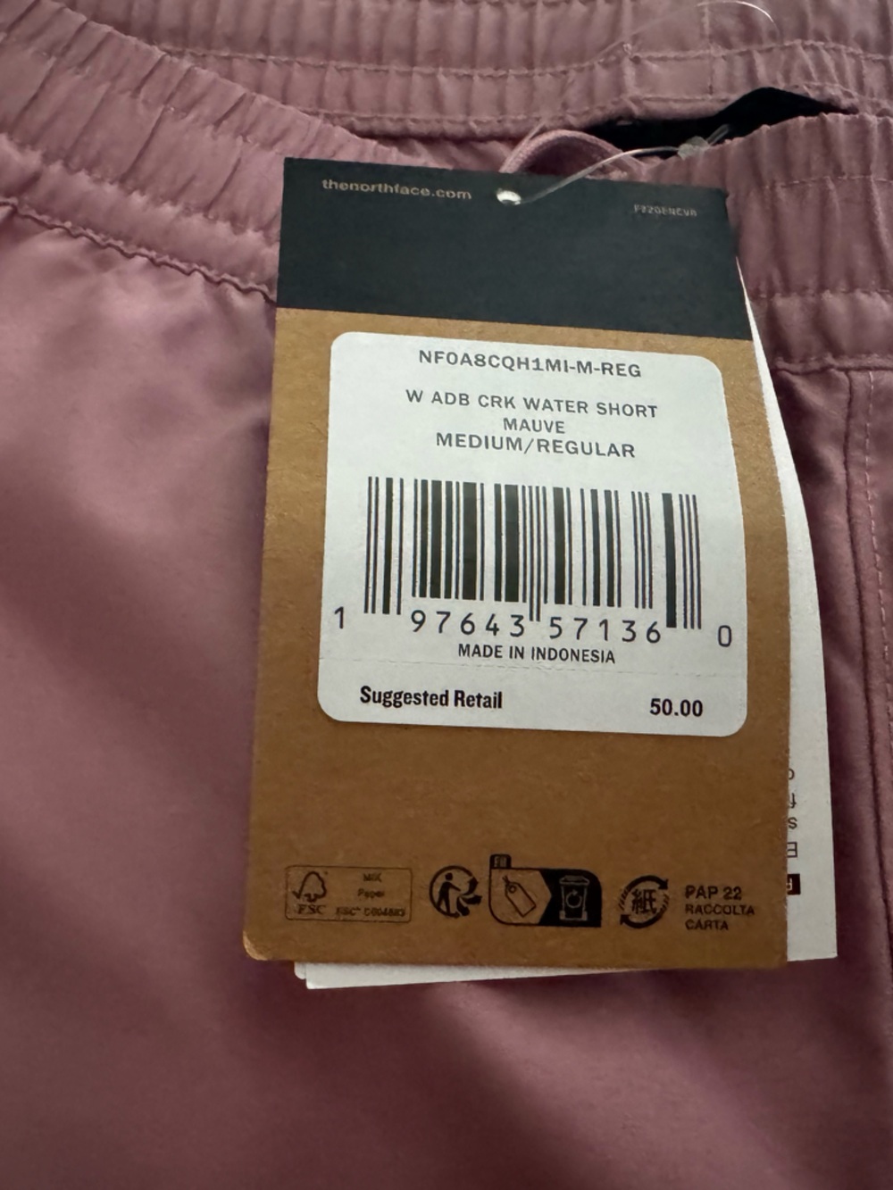 The North Face Women’s Mauve Athletic Shorts - Picture 2 of 2